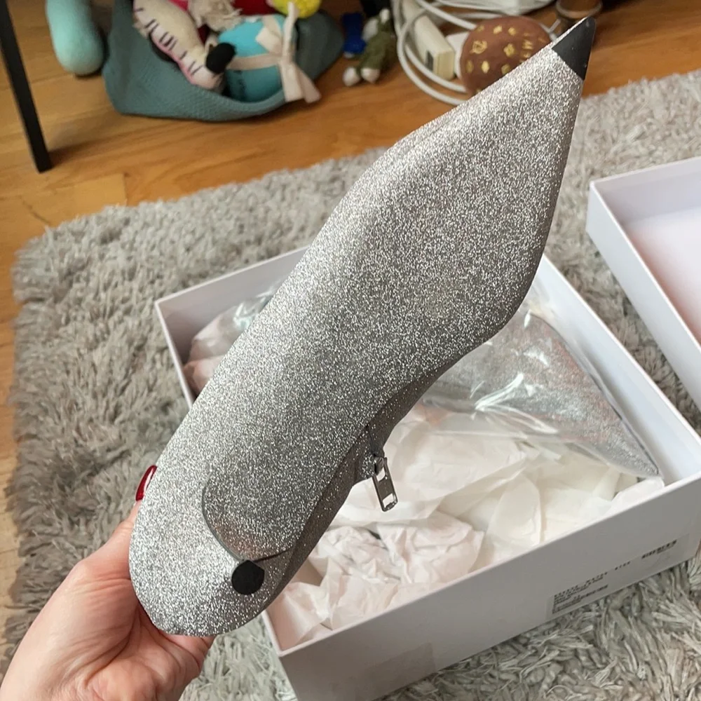 Glitter kitten heel boot - Picture 2 of 4